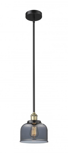 Bell - 1 Light - 8 inch - Black Antique Brass - Stem hung - Mini Pendant (3442|616-1SH-BAB-G73)