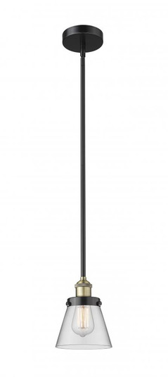 Cone - 1 Light - 6 inch - Black Antique Brass - Stem hung - Mini Pendant (3442|616-1SH-BAB-G62)