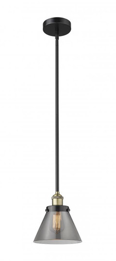Cone - 1 Light - 8 inch - Black Antique Brass - Stem hung - Mini Pendant (3442|616-1SH-BAB-G43)