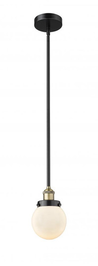 Beacon - 1 Light - 6 inch - Black Antique Brass - Stem hung - Mini Pendant (3442|616-1SH-BAB-G201-6)