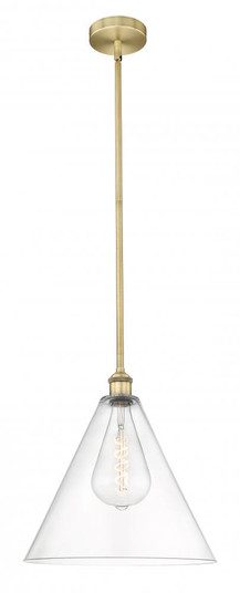 Berkshire - 1 Light - 16 inch - Brushed Brass - Cord hung - Pendant (3442|616-1S-BB-GBC-162-LED)