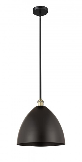 Bristol - 1 Light - 16 inch - Black Antique Brass - Stem hung - Mini Pendant (3442|616-1S-BAB-MBD-16-BK-LED)