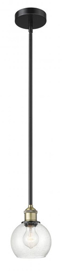 Athens - 1 Light - 6 inch - Black Antique Brass - Stem hung - Mini Pendant (3442|616-1S-BAB-G124-6)