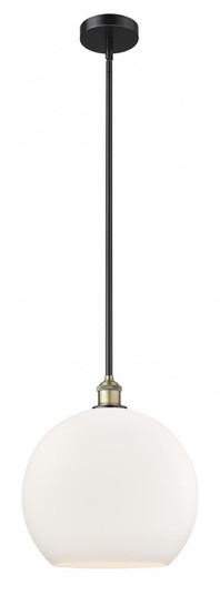 Athens - 1 Light - 14 inch - Black Antique Brass - Stem hung - Pendant (3442|616-1S-BAB-G121-14)