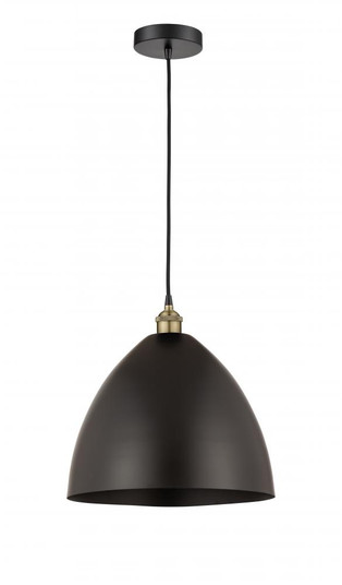 Bristol - 1 Light - 16 inch - Black Antique Brass - Cord hung - Mini Pendant (3442|616-1P-BAB-MBD-16-BK)
