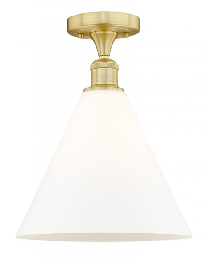 Berkshire - 1 Light - 12 inch - Satin Gold - Semi-Flush Mount (3442|616-1F-SG-GBC-121)