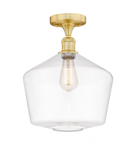 Cindyrella - 1 Light - 12 inch - Satin Gold - Semi-Flush Mount (3442|616-1F-SG-G652-12)
