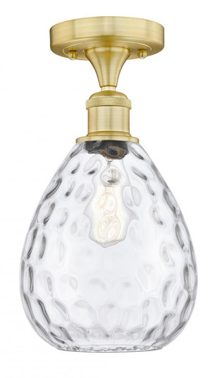 Waverly - 1 Light - 8 inch - Satin Gold - Semi-Flush Mount (3442|616-1F-SG-G372)