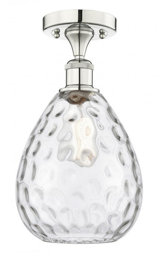 Waverly - 1 Light - 8 inch - Polished Nickel - Semi-Flush Mount (3442|616-1F-PN-G372)