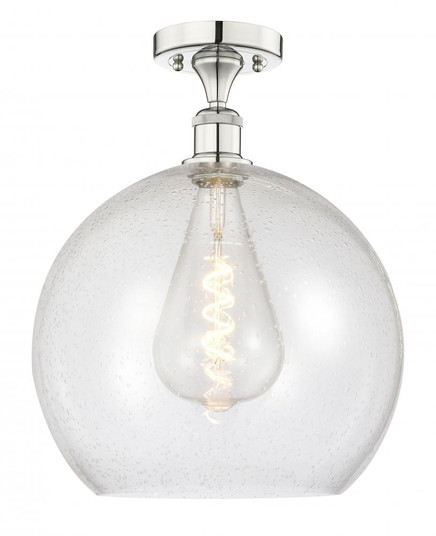 Athens - 1 Light - 14 inch - Polished Nickel - Semi-Flush Mount (3442|616-1F-PN-G124-14)