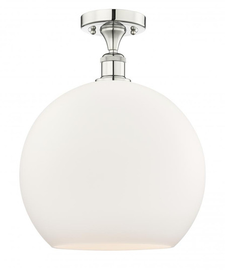 Athens - 1 Light - 14 inch - Polished Nickel - Semi-Flush Mount (3442|616-1F-PN-G121-14)