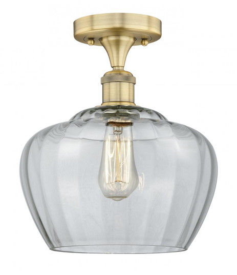Fenton - 1 Light - 11 inch - Brushed Brass - Semi-Flush Mount (3442|616-1F-BB-G92-L)
