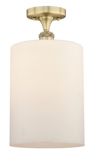 Cobbleskill - 1 Light - 9 inch - Brushed Brass - Semi-Flush Mount (3442|616-1F-BB-G111-L)