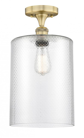 Cobbleskill - 1 Light - 9 inch - Brushed Brass - Semi-Flush Mount (3442|616-1F-BB-G112-L)