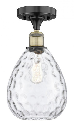 Waverly - 1 Light - 8 inch - Black Antique Brass - Semi-Flush Mount (3442|616-1F-BAB-G372)