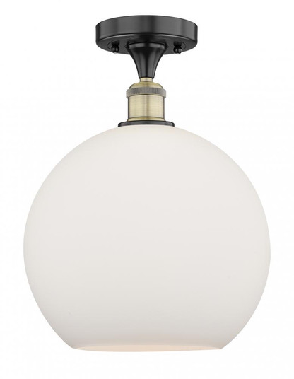 Athens - 1 Light - 12 inch - Black Antique Brass - Semi-Flush Mount (3442|616-1F-BAB-G121-12)