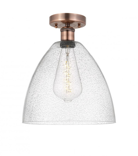 Bristol - 1 Light - 12 inch - Antique Copper - Semi-Flush Mount (3442|616-1F-AC-GBD-124)