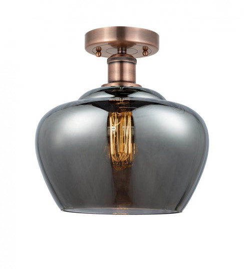 Fenton - 1 Light - 11 inch - Antique Copper - Semi-Flush Mount (3442|616-1F-AC-G93-L)