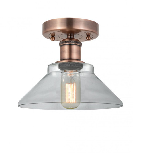 Orwell - 1 Light - 8 inch - Antique Copper - Semi-Flush Mount (3442|616-1F-AC-G132)