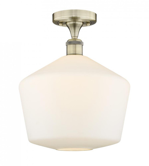 Cindyrella - 1 Light - 12 inch - Antique Brass - Semi-Flush Mount (3442|616-1F-AB-G651-12)