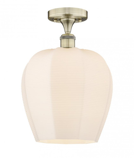 Norfolk - 1 Light - 12 inch - Antique Brass - Semi-Flush Mount (3442|616-1F-AB-G461-12)