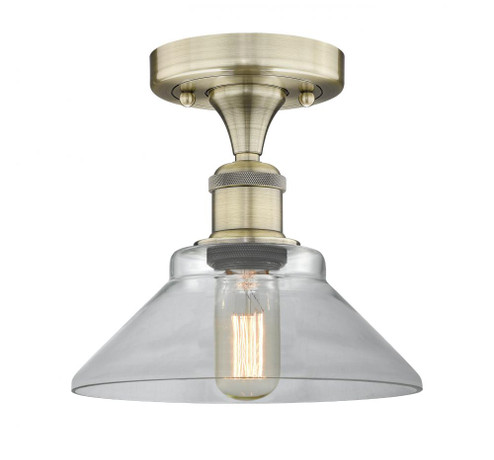 Orwell - 1 Light - 8 inch - Antique Brass - Semi-Flush Mount (3442|616-1F-AB-G132)