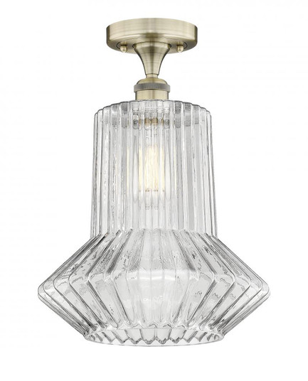 Springwater - 1 Light - 12 inch - Antique Brass - Semi-Flush Mount (3442|616-1F-AB-G212)