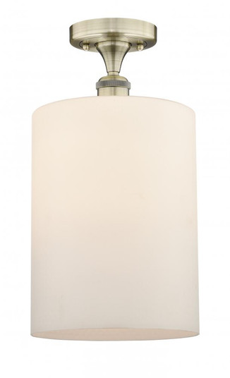 Cobbleskill - 1 Light - 9 inch - Antique Brass - Semi-Flush Mount (3442|616-1F-AB-G111-L)