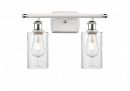 Clymer - 2 Light - 14 inch - White Polished Chrome - Bath Vanity Light (3442|516-2W-WPC-G804)