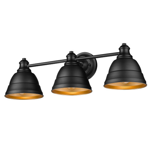 Golden Lighting Rebel 3-light Vanity in Matte Black (36|7313-BA3 BLK)