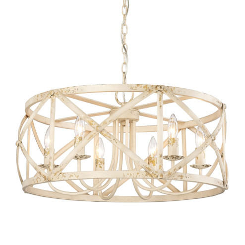 Golden Lighting Alcott 6-light Chandelier in Antique Ivory (36|0890-6 AI)