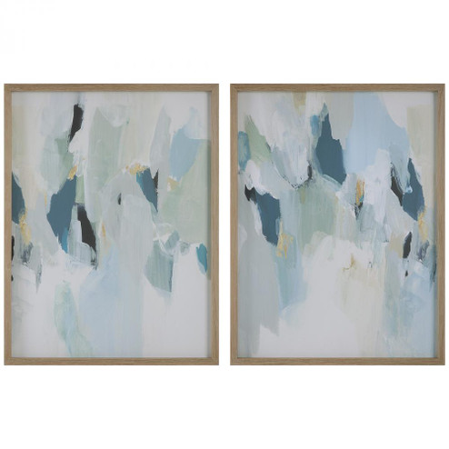 Uttermost Seabreeze Abstract Framed Canvas Prints Set/2 (85|32282)