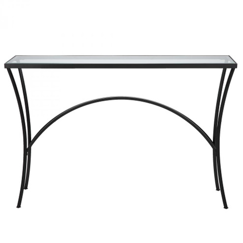 Uttermost Alayna Black Metal & Glass Console Table (85|22910)