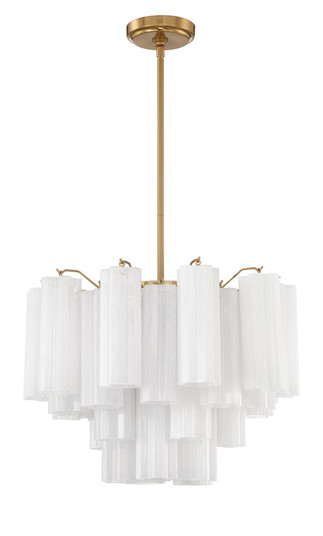 Addis 6 Light Aged Brass Chandelier (205|ADD-306-AG-WH)