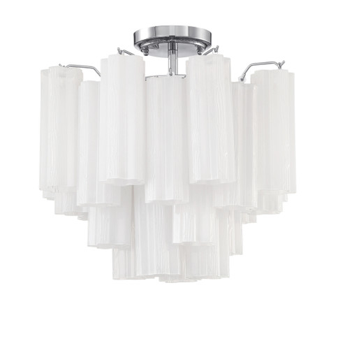 Addis 17.75'' Polished Chrome Semi Flush Mount (205|ADD-300-CH-WH_CEILING)