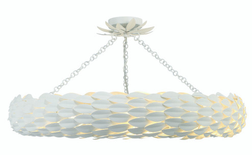 Broche 8 Light Matte White Semi Flush Mount (205|538-MT_CEILING)