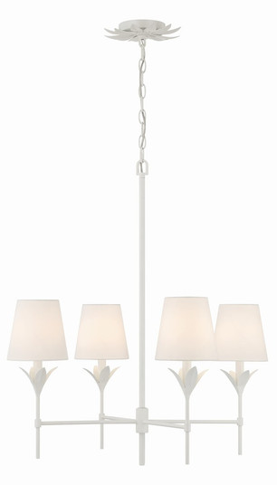 Broche 4 Light Matte White Chandelier (205|534-MT)