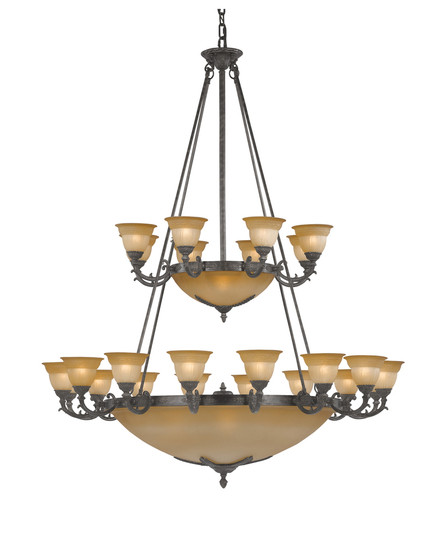 24 Light Antique Silver Traditional Chandelier (205|6300-60-AS)