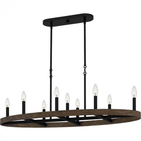 Hendrix 9-Light Matte Black Linear Chandelier (26|HDR842MBK)