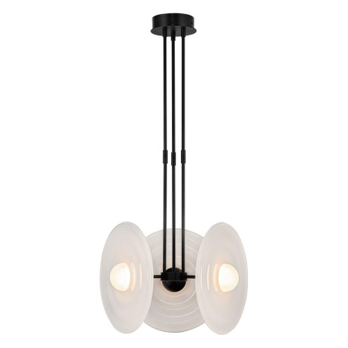 Harbour 18-in Urban Bronze/Glossy Opal LED Pendant (7713|PD350318UBGO)
