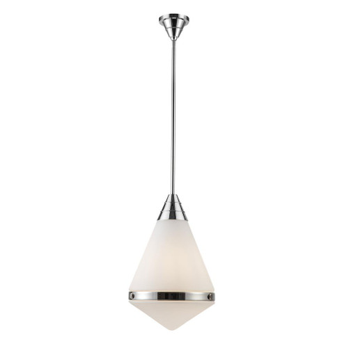 Willard 22-in Polished Nickel/Opal Matte Glass 1 Light Pendant (7713|PD348022PNOP)