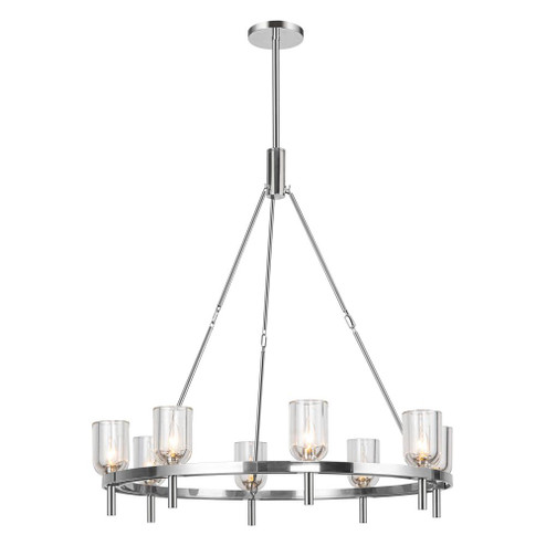 Lucian 36-in Clear Crystal/Polished Nickel 8 Lights Chandeliers (7713|CH338836PNCC)