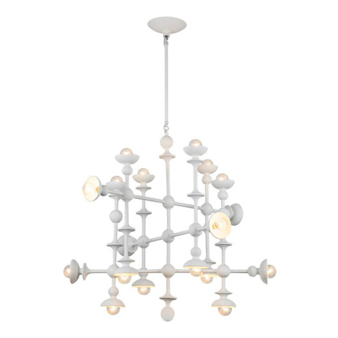 Cadence 29-in Antique White 18 Lights Chandeliers (7713|CH328129AW)