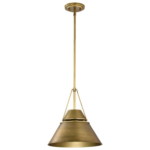 Adina 1 Light Medium Pendant; Natural Brass Finish (81|60/7776)