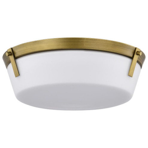 Rowen 3 Light Flush Mount; Natural Brass Finish; Etched White Glass (81|60/7750)