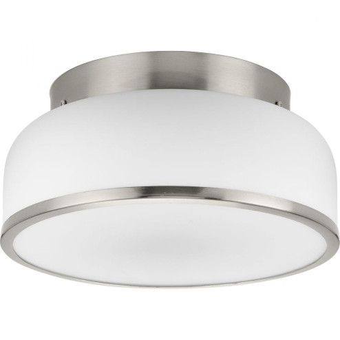 Parkhurst Collection Two-Light Brushed Nickel New Traditional 11-1/4'' Flush Mount Light (149|P350255-009)