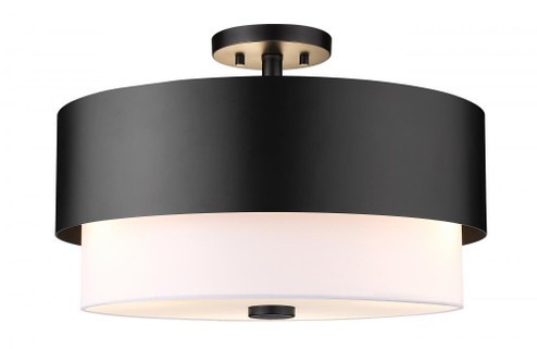 3 Light Semi Flush Mount (276|495SF18-MB)