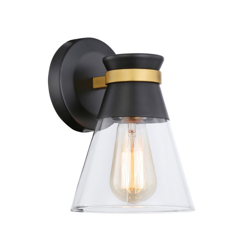 Kanata Collection 1-Light Sconce, Black & Brushed Brass (12|AC11801BB)