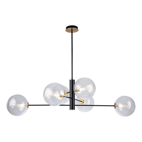 Aurelia Collection 6-Light Chandelier, Matte Black & Brass (12|AC11766VB)