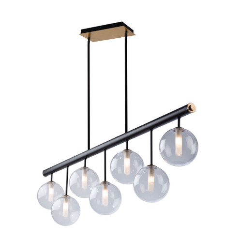 Aurelia Collection 7-Light Island Light, Matte Black & Brass (12|AC11767VB)
